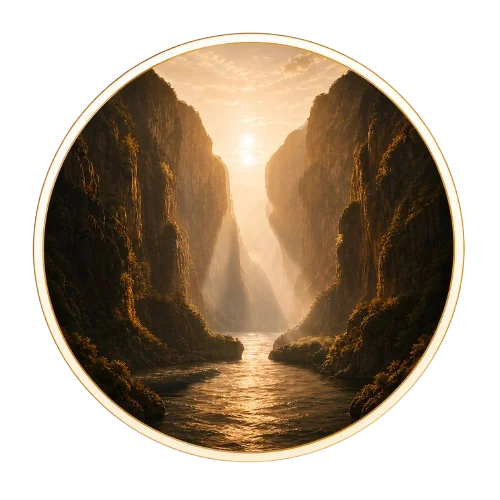 Sunlit canyon